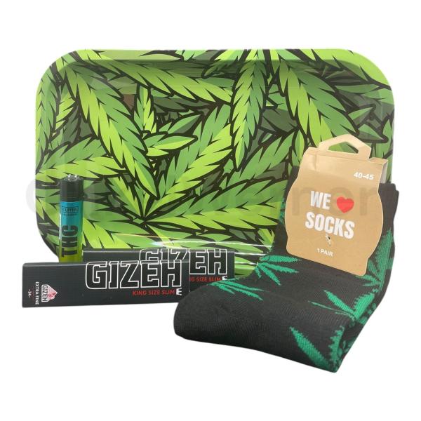 Gizeh Black Socks Rolling Smoker Set THC Clipper